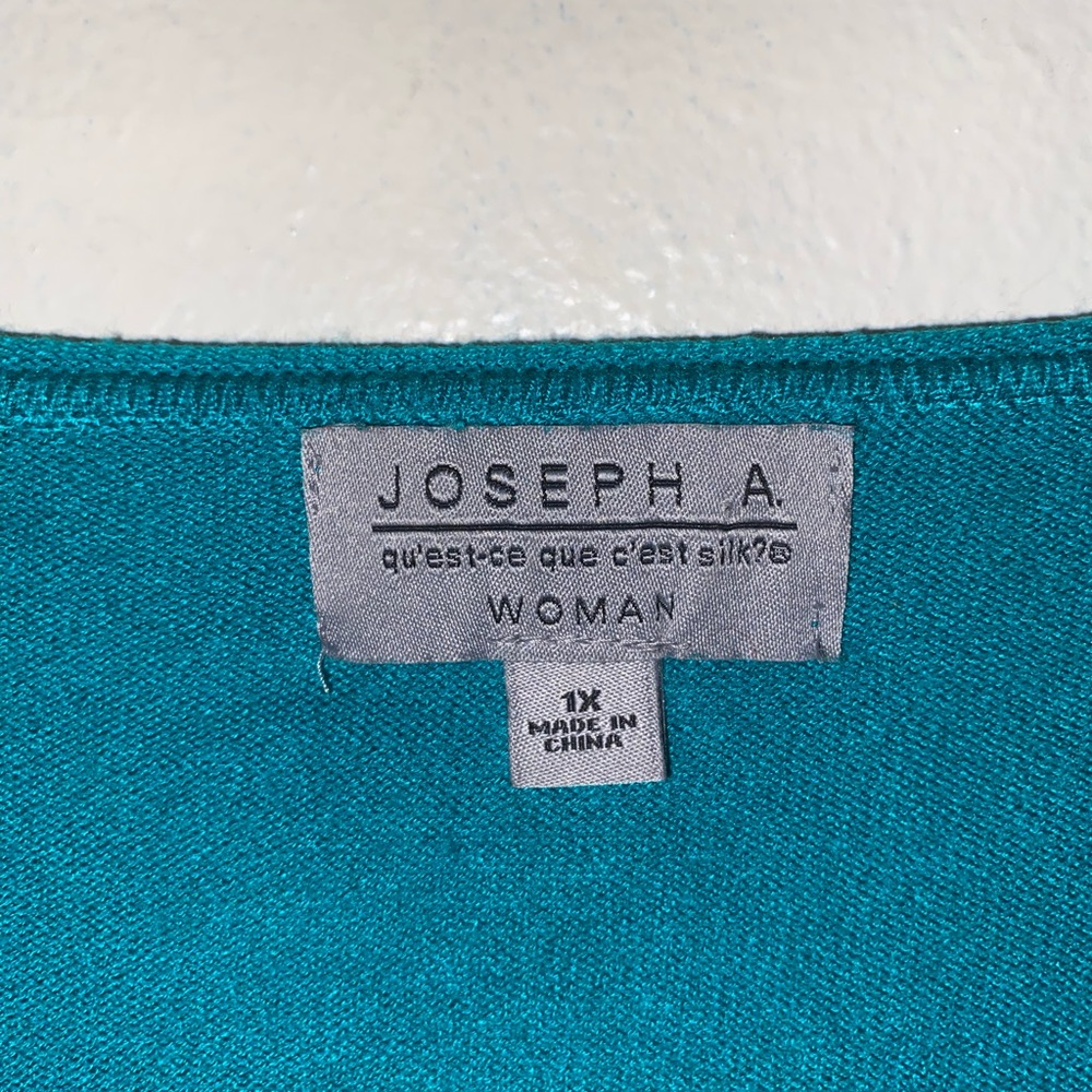 3/$12 Joseph A. Women Green Light Weight Sweater Size 1X - Picture 5 of 7